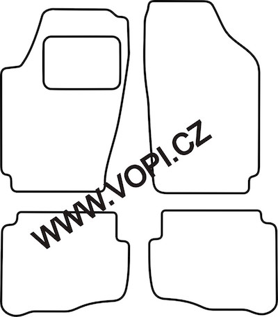 Textil-Autoteppiche Volkswagen Fox 2005 - 2011 Carfit (4948)